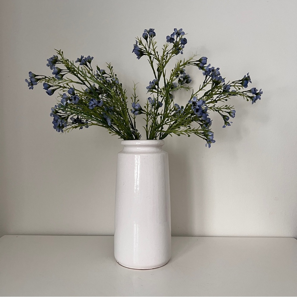 Simple Glazed White Vase